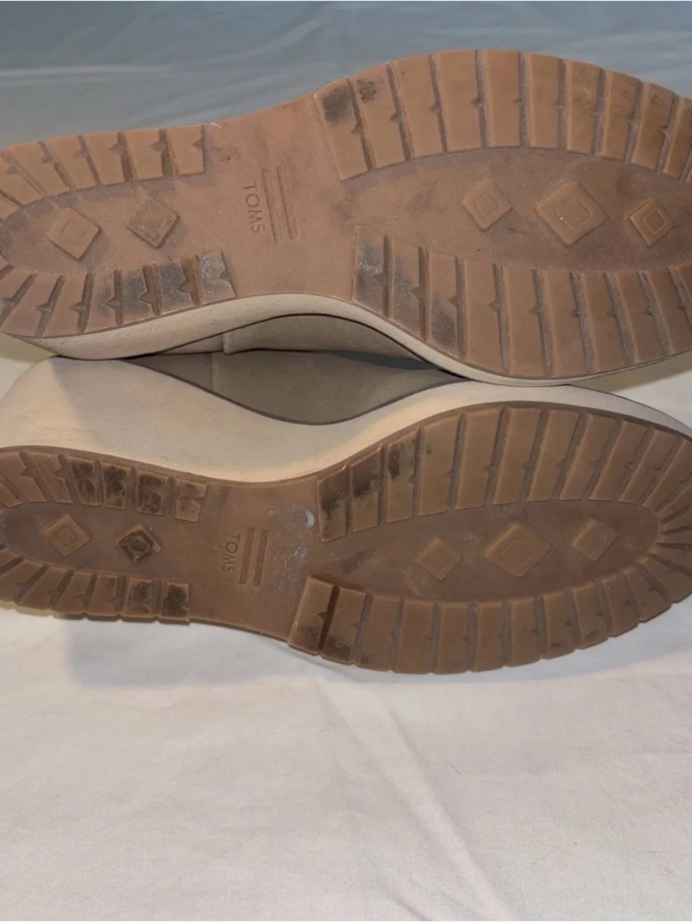 Toms Taupe Wedge Ankle Booties